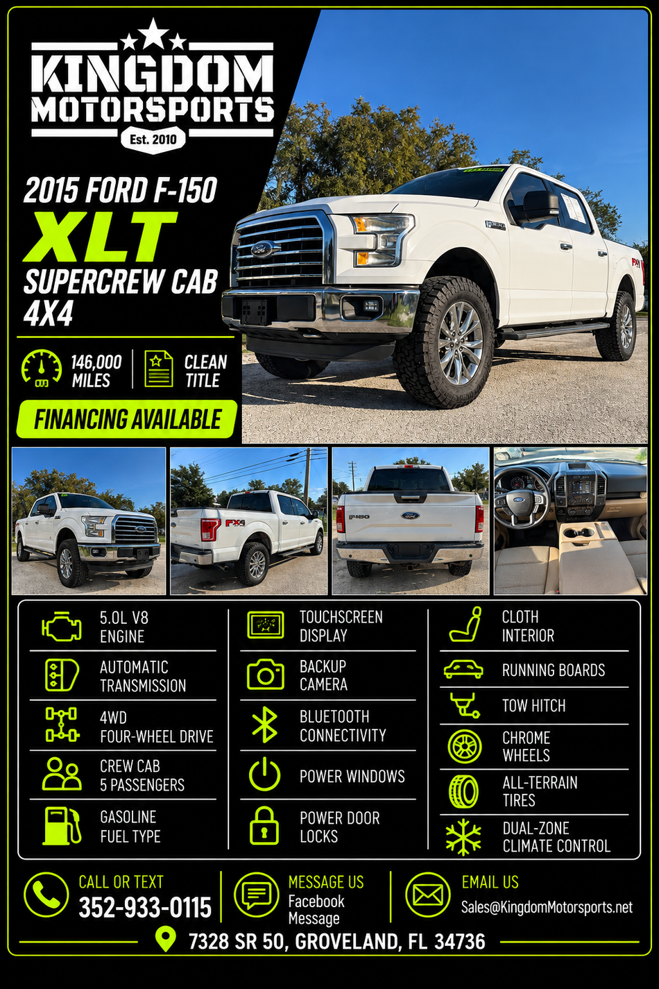 2015 Ford F150 XLT Supercrew Cab 4x4