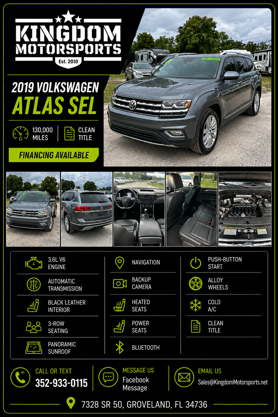 2019 Volkswagen Atlas SEL Sport Utility 4D