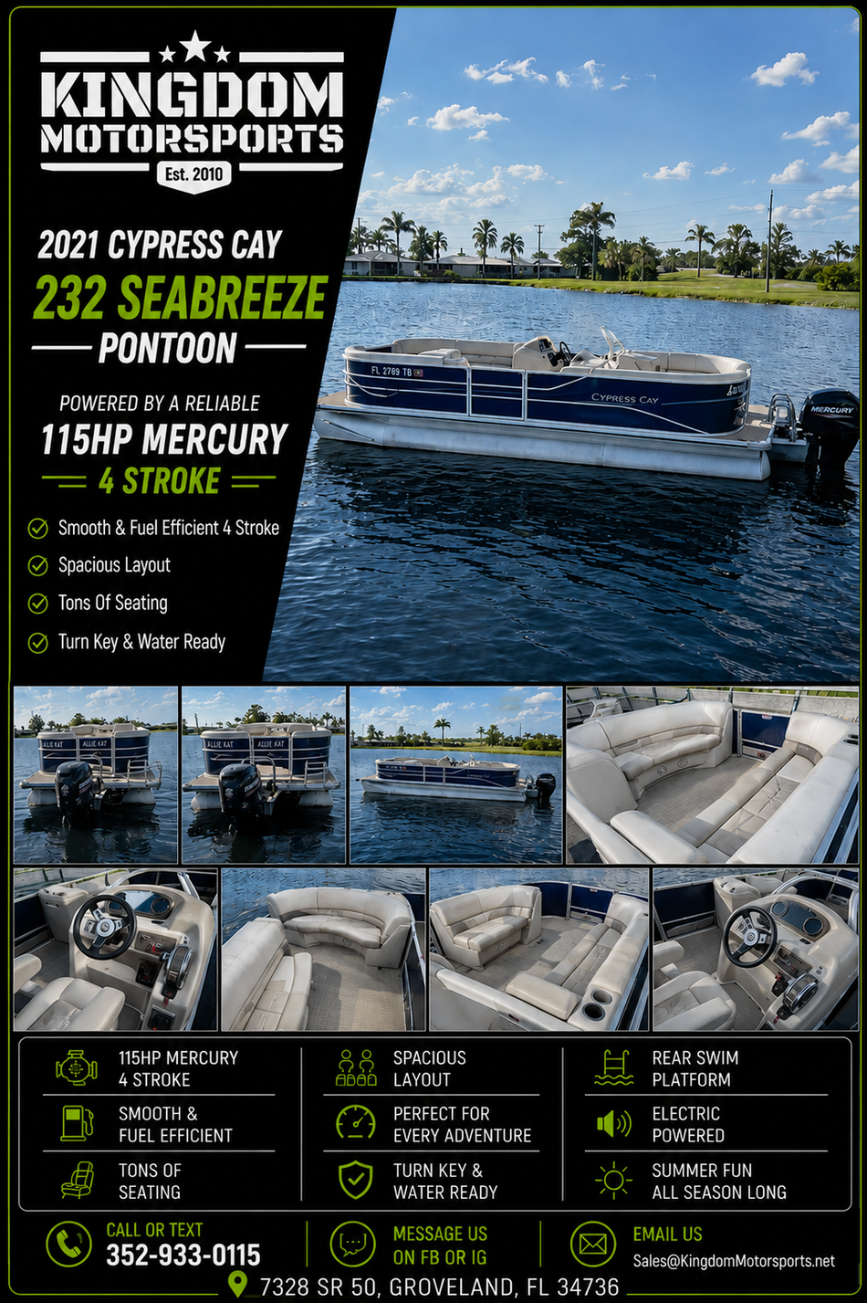 2021 Cypress Cay 232 Seabreeze Pontoon