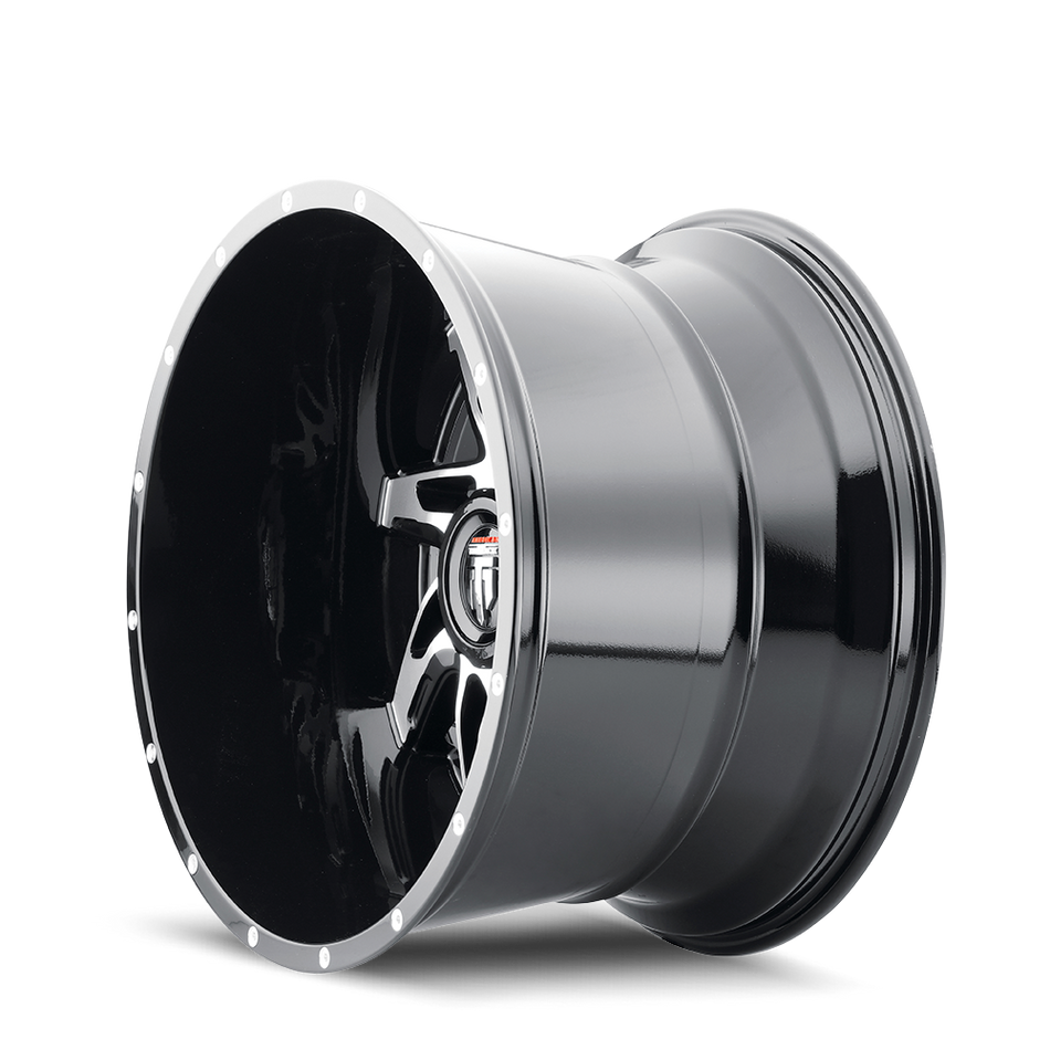 AT183-221497BM AMERICAN TRUXX SPYDER AT183 GLOSS BLACK MACHINED 22X14 8-180 -76MM 125.2MM