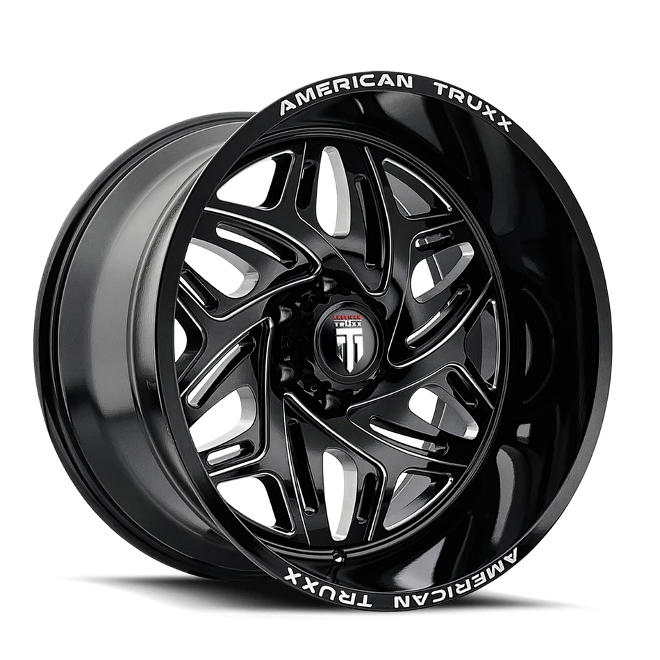 AMERICAN TRUXX EUPHORIA AT1914 BLACK MILLED 22X12 6-135 -44MM 87.1MM