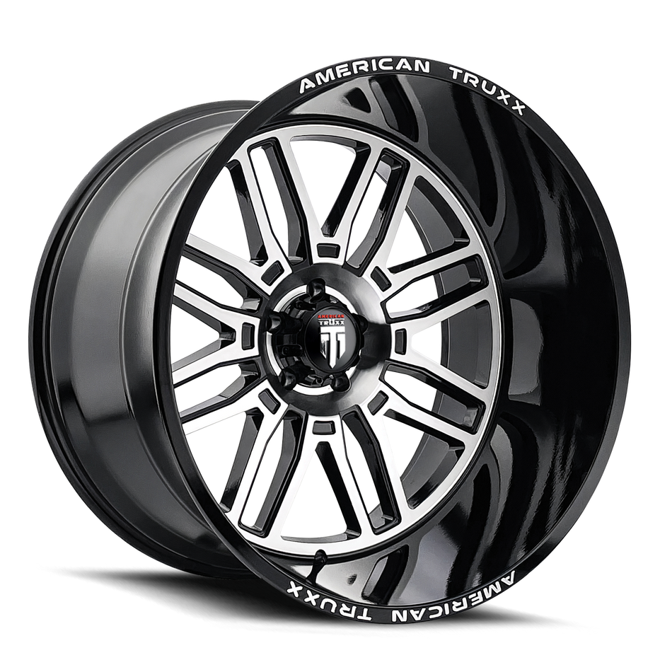 AMERICAN TRUXX RESTLESS AT1915 BLACK MILLED 24X14 8-165.1 -76MM 125.2MM