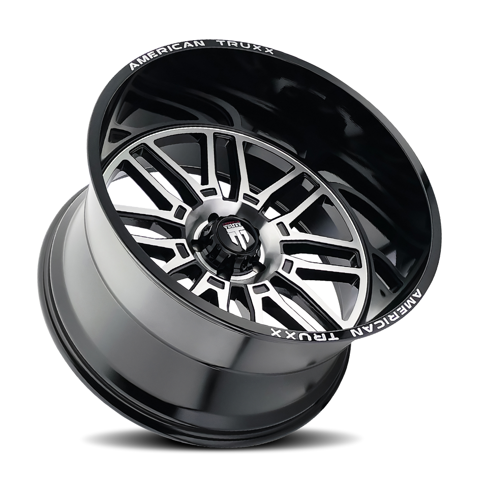 AMERICAN TRUXX RESTLESS AT1915 BLACK MILLED 24X14 8-165.1 -76MM 125.2MM