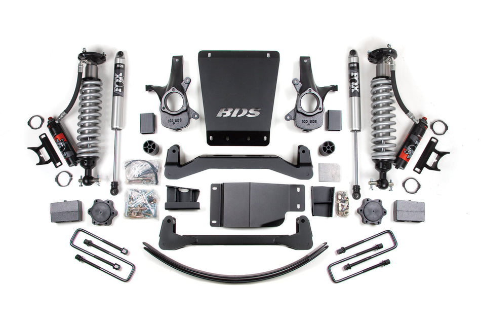 6 Inch Lift Kit FOX Performance Elite Block Kit and Add A Leaf Coil-Over 07-13 Silverado/Sierra 1500 4WD BDS Supsension
