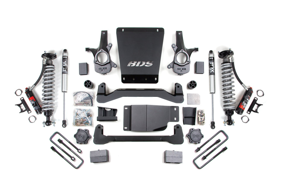 4 Inch Lift Kit FOX 2.0 Performance Elite 5 Inch Block Lift Coil-Over 07-13 Silverado/Sierra 1500 4WD BDS Suspension