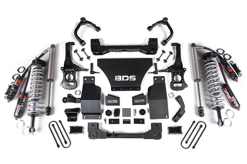 2025 Chevy TB/GMC AT4 1500 4WD 2.5 Inch Suspension Lift Kit 3.0 Diesel / 2.7 Gas 1 Inch Rear Block -Fox 2.5 PES C/O Front Fox 2.0 PS Rear BDS Suspension