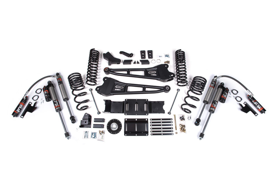 2025 Ram 2500 4WD (Diesel) 6 Inch Radius Arm Suspension Lift Kit, 4.5 Inch Rear Lift, Coil Spring - Fox 2.5 PES Shocks BDS Suspension