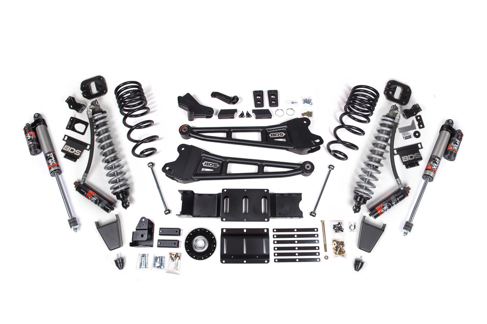 2025 Ram 2500 4WD (Diesel) 6 Inch Radius Arm Suspension Lift Kit, 4.5 Inch Rear Lift, Coil Spring - Fox 2.5 PES C/O, Fox 2.5 PES Shocks BDS Suspension