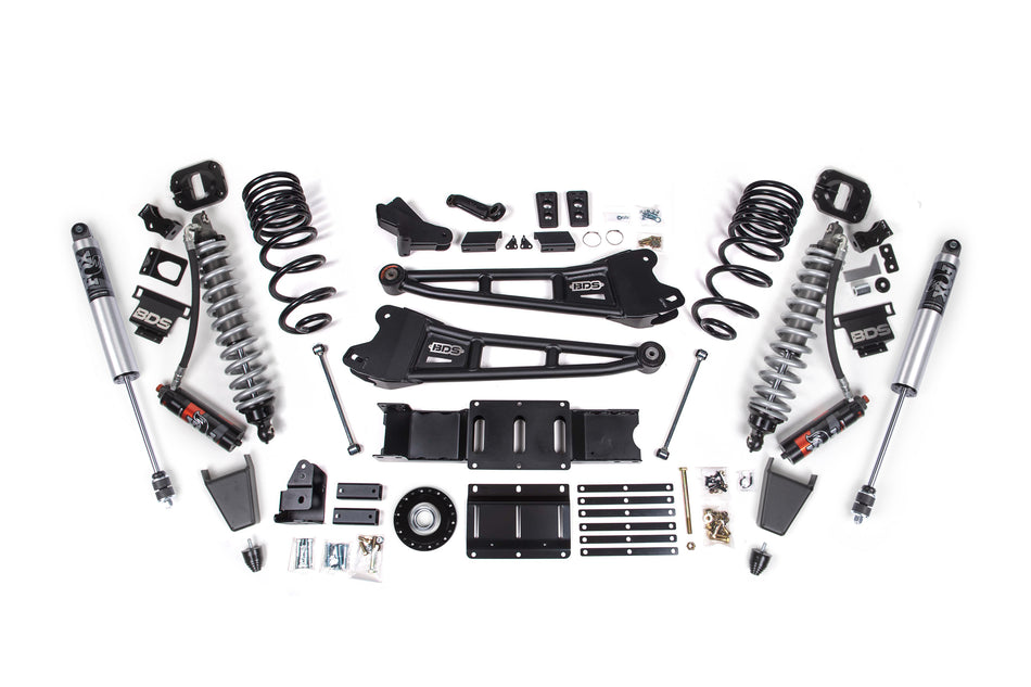 2025 Ram 2500 4WD (Diesel) 6 Inch Radius Arm Suspension Lift Kit, 4.5 Inch Rear Lift, Coil Spring - Fox 2.5 PES C/O, Fox 2.5 IFP PS Shocks BDS Suspension