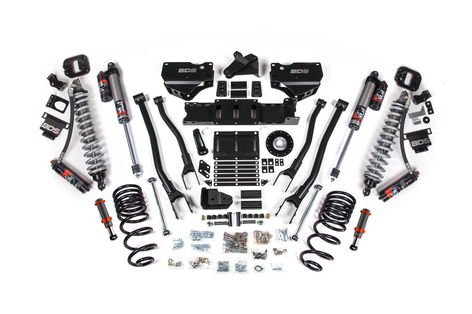 2025 Ram 2500 4WD (Diesel) 6 Inch 4-Link Suspension Lift Kit, 4.5 Inch Rear Lift, Coil Spring - Fox 2.5 PES C/O, Fox 2.0 IFP Bump Stop, Fox 2.5 PES Shocks BDS Suspension