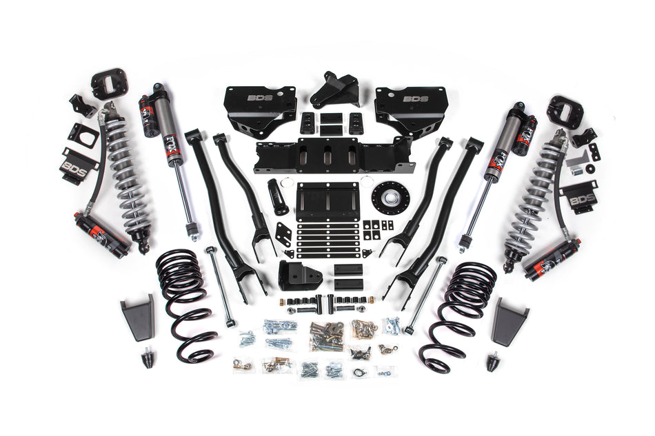 2025 Ram 2500 4WD (Diesel) 4 Inch 4-Link Suspension Lift Kit W/ Indexing Ring, 2.5 Inch Rear Lift, Coil Spring - Fox 2.5 PES C/O, Fox 2.5 PES Shocks BDS Suspension