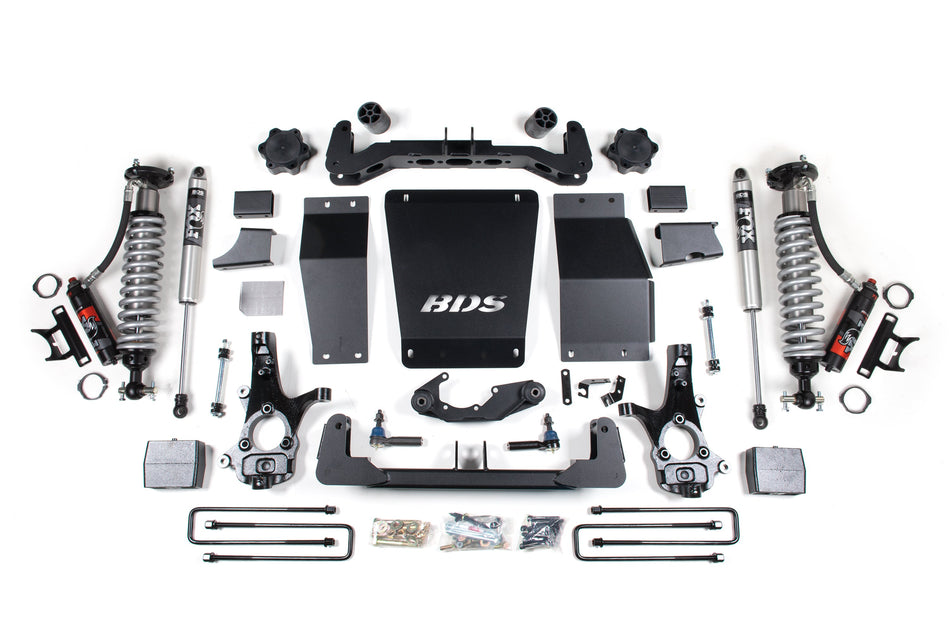 6 Inch Lift Kit FOX 2.0 Performance Block Lift Coil-Over Aluminum Stamped Steel 14-18 Silverado/Sierra 1500 4WD BDS Suspension