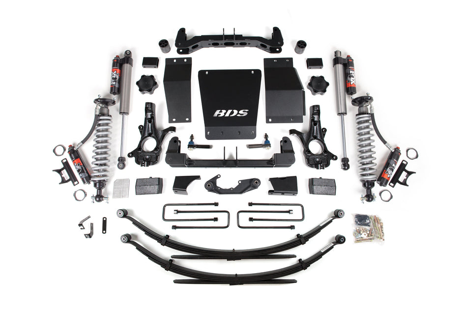 4 Inch Lift Kit FOX 2.5 Performance Elite Leaf Springs Aluminum/Stamped Steel Coil-Over 14-18 Silverado/Sierra 1500 4WD
