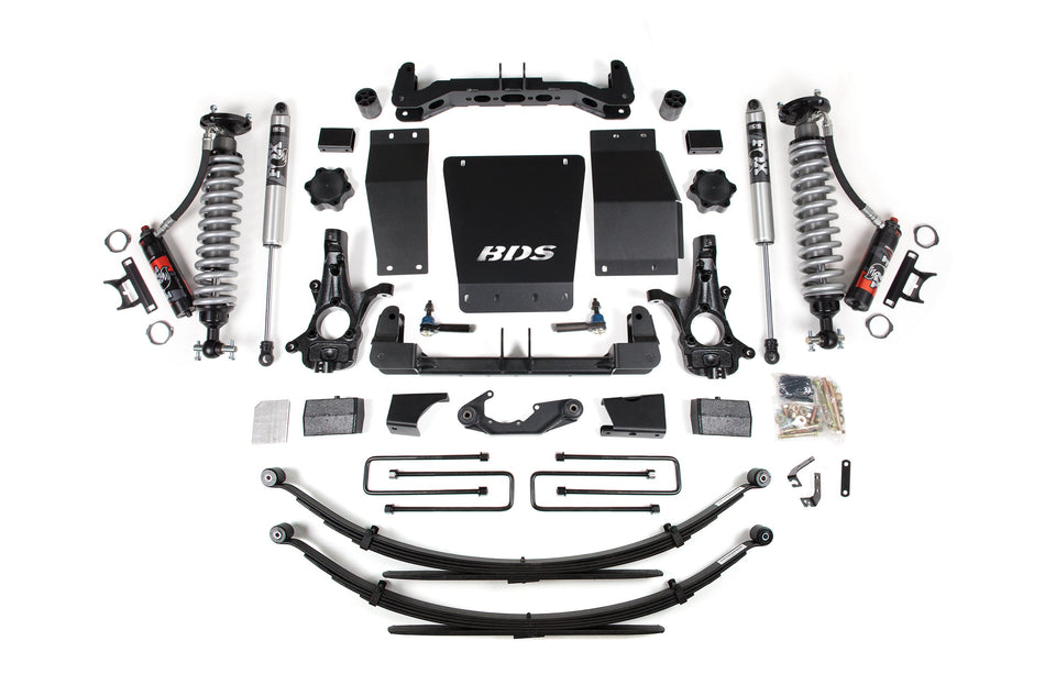 4 Inch Lift Kit FOX 2.0 Performance Leaf Springs Aluminum/Stamped Steel Coil-Over 14-18 Silverado/Sierra 1500 4WD