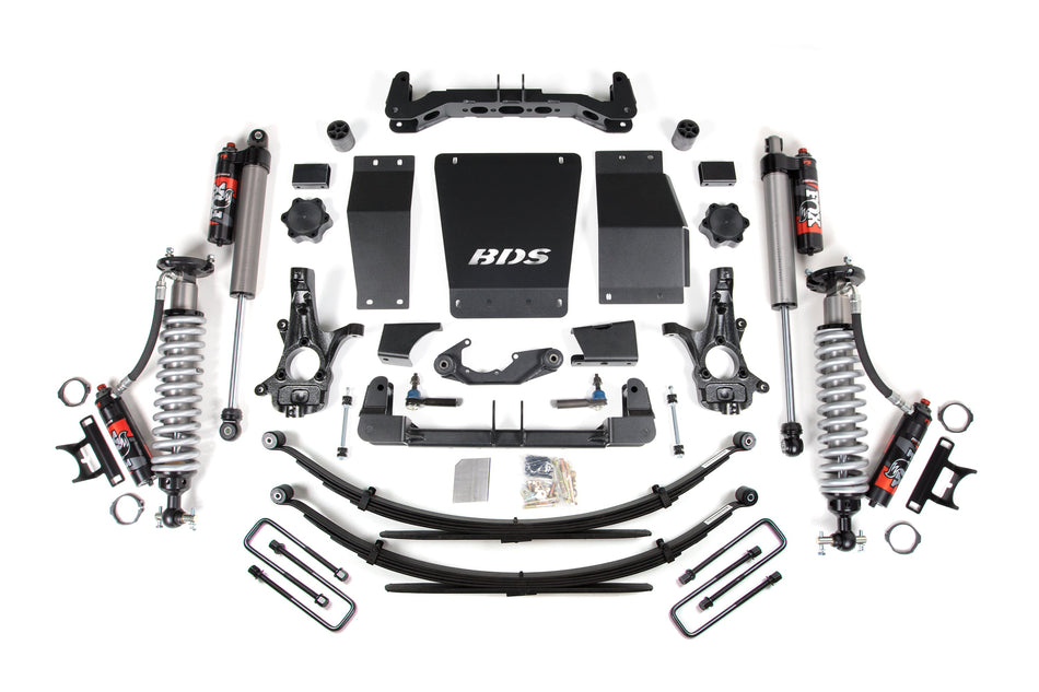 6 Inch Lift Kit FOX 2.5 Performance Elite Leaf Springs Coil-Over Aluminum/Cast Steel 14-18 Silverado/Sierra 1500 4WD BDS Suspension
