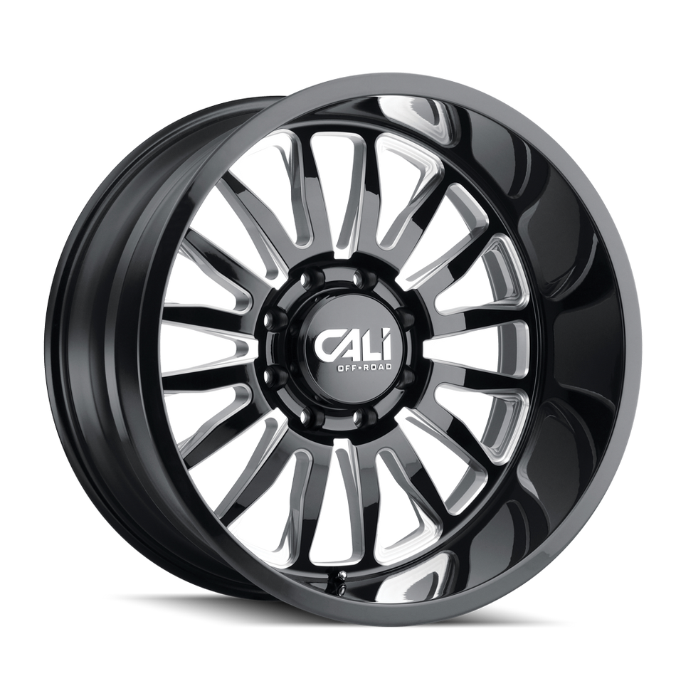 CALI OFF-ROAD SUMMIT 9110 GLOSS BLACK/MILLED SPOKES 20X10 8-170 -25MM 125.2MM