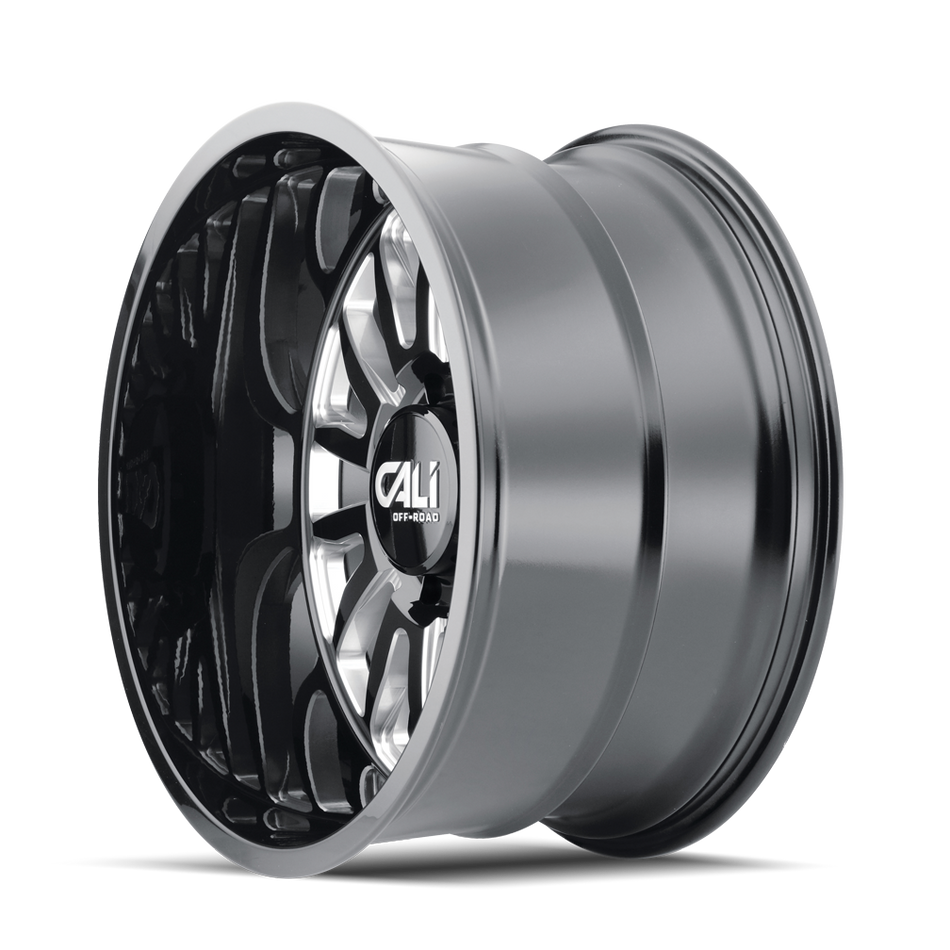 CALI OFF-ROAD SUMMIT 9110 GLOSS BLACK/MILLED SPOKES 22X10 6-135 0MM 87.1MM
