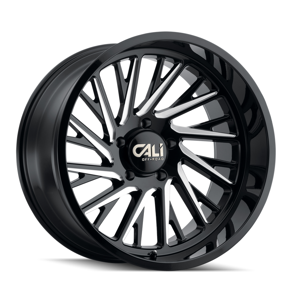CALI OFF-ROAD PURGE 9114 GLOSS BLACK/MILLED SPOKES 24X14 6-139.7 -76MM 106MM