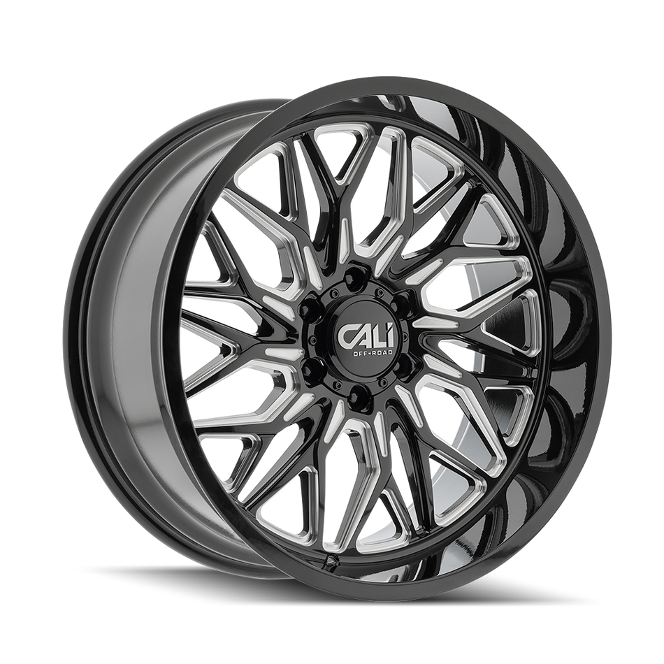 CALI OFF-ROAD CRUSHER 9118 GLOSS BLACK/MILLED SPOKES 20X10 8-165.1 -19MM 125.2MM
