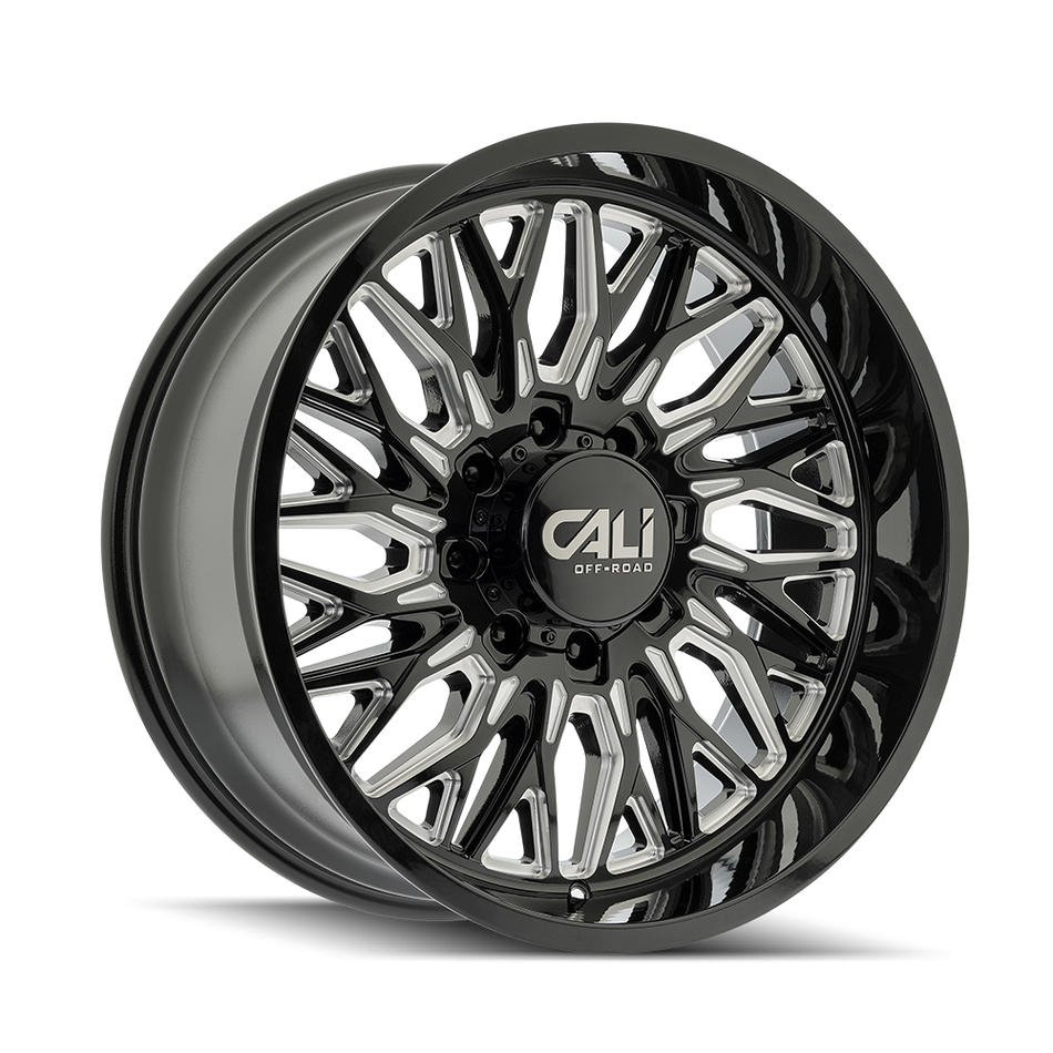 CALI OFF-ROAD CRUSHER 9118 GLOSS BLACK/MILLED SPOKES 22X10 8-165.1 -19MM 130.8MM