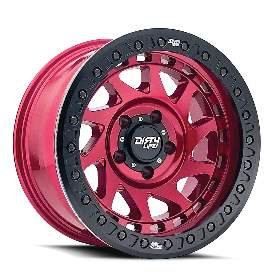 DIRTY LIFE ENIGMA RACE 9313 CRIMSON CANDY RED 17X9 6-139.7 -12MM 106MM