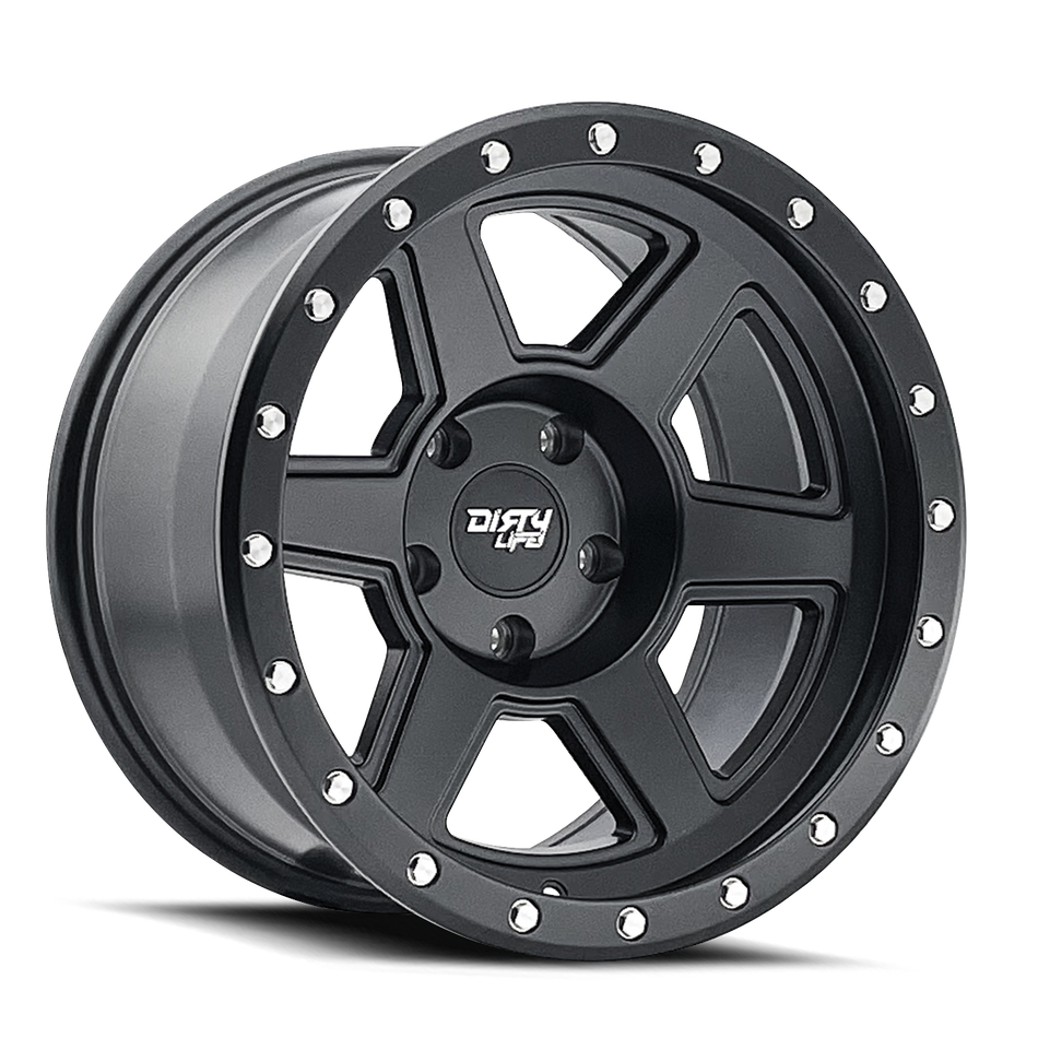 DIRTY LIFE COMPOUND 9315 MATTE BLACK 17X9 5-127 -38MM 78.1MM