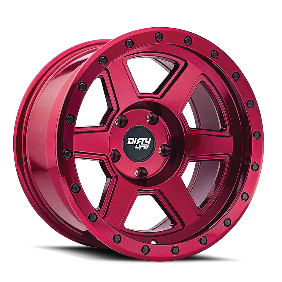 DIRTY LIFE COMPOUND 9315 CRIMSON CANDY RED 17X9 6-139.7 -12MM 106MM