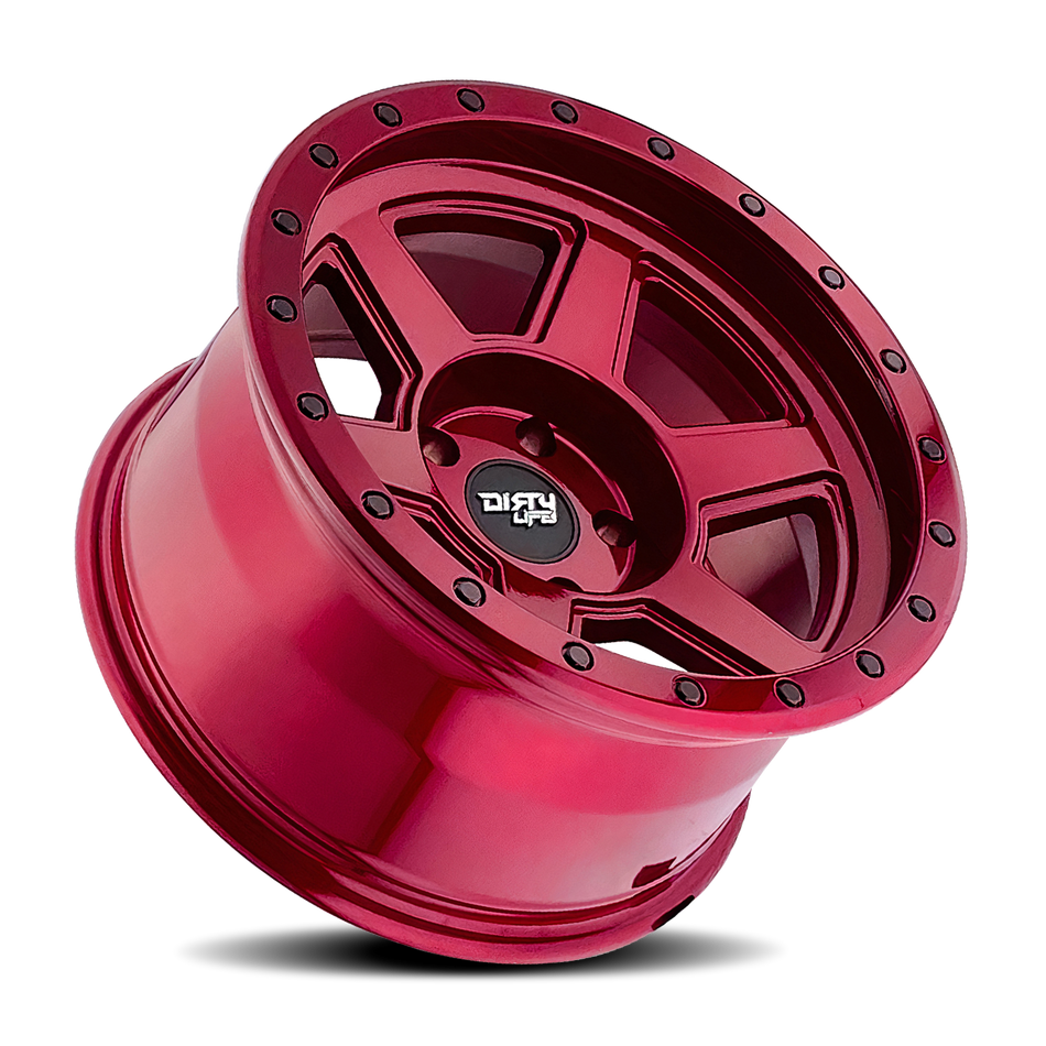 DIRTY LIFE COMPOUND 9315 CRIMSON CANDY RED 17X9 6-139.7 -12MM 106MM