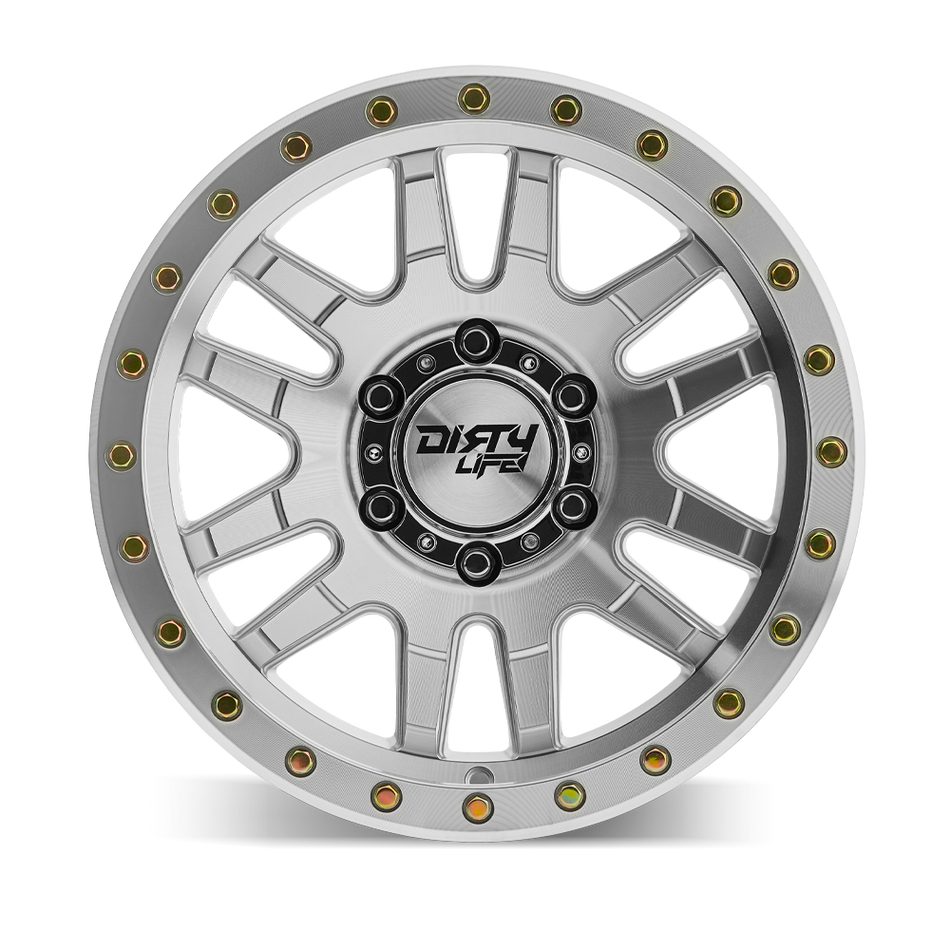 DIRTY LIFE  CANYON PRO 9309 MACHINED WITH SILVER WINDOW 17X9 5x127 -12MM 71.5MM