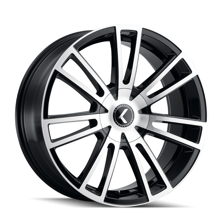 KRAZE SPECTRA 183 GLOSS BLACK MACHINED 18X8 5-112/5-120 40MM 74.1MM