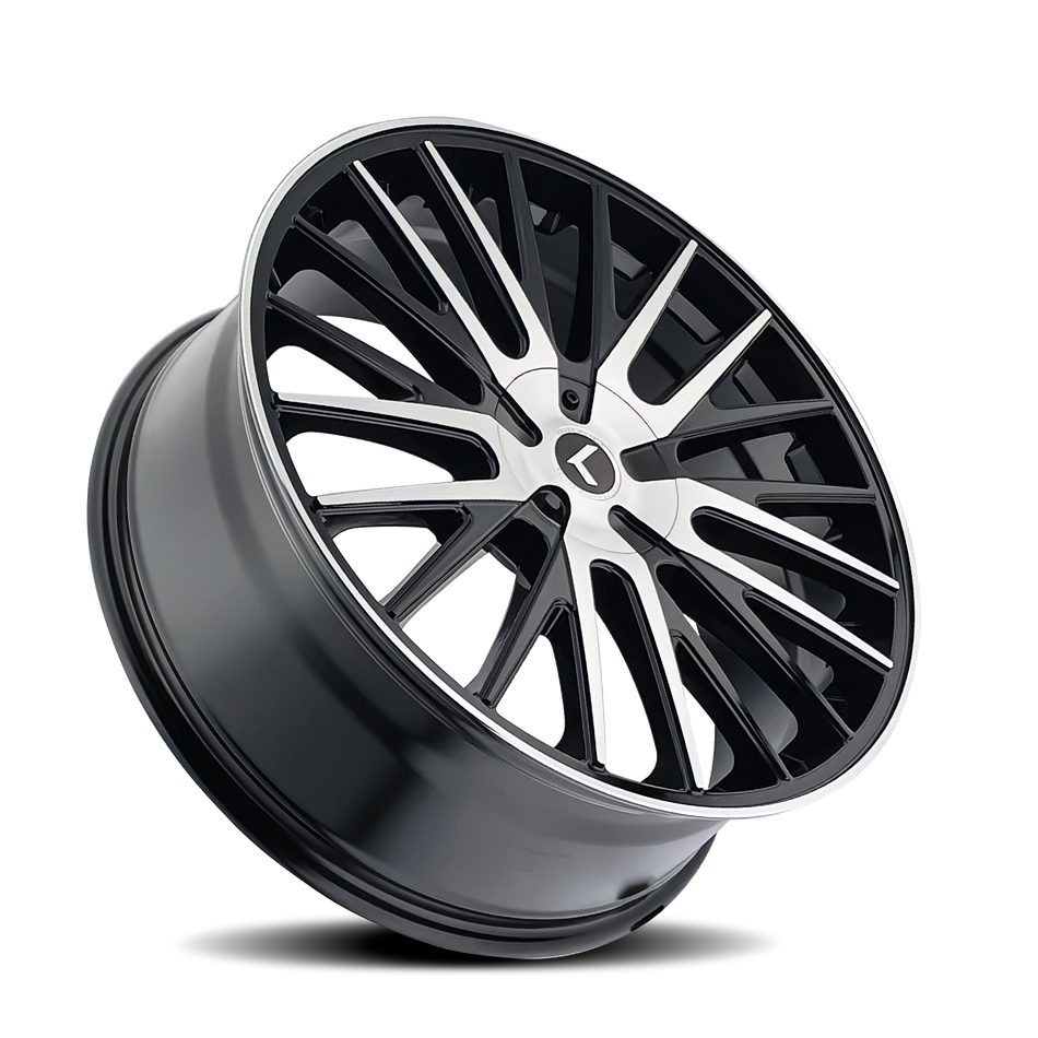 KRAZE DOUBLE DOWN KR185 BLACK MACHINED 22X8.5 5-100/5-114.3 38MM 73MM