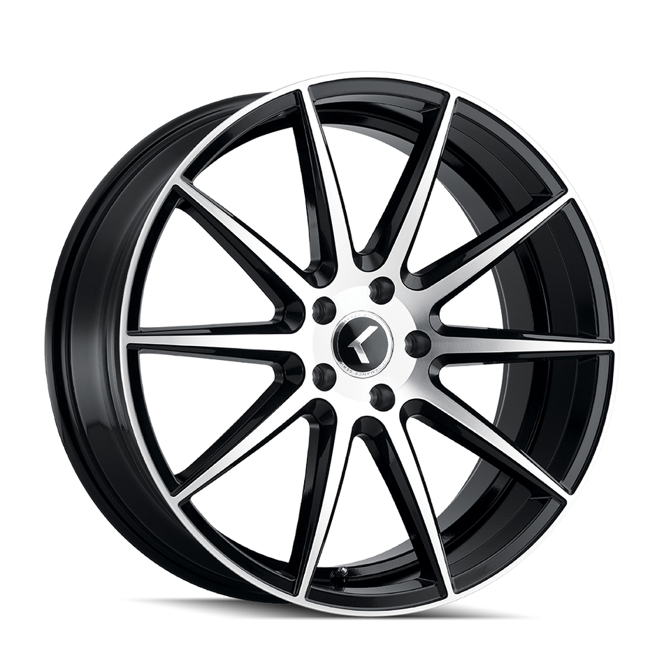 KRAZE COSMOS KR194 GLOSS BLACK MACHINED 20X8.5 5-114.3 38MM 72.62MM