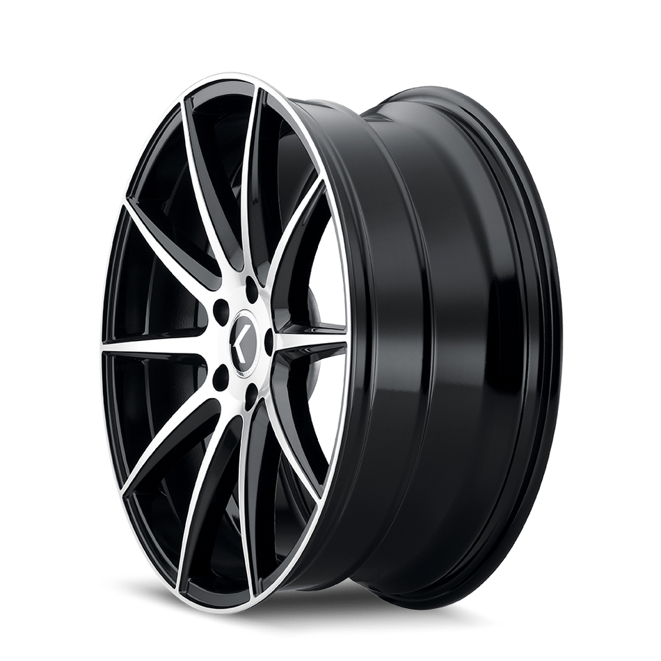KRAZE COSMOS KR194 GLOSS BLACK MACHINED 18X8 5-114.3 40MM 72.62MM