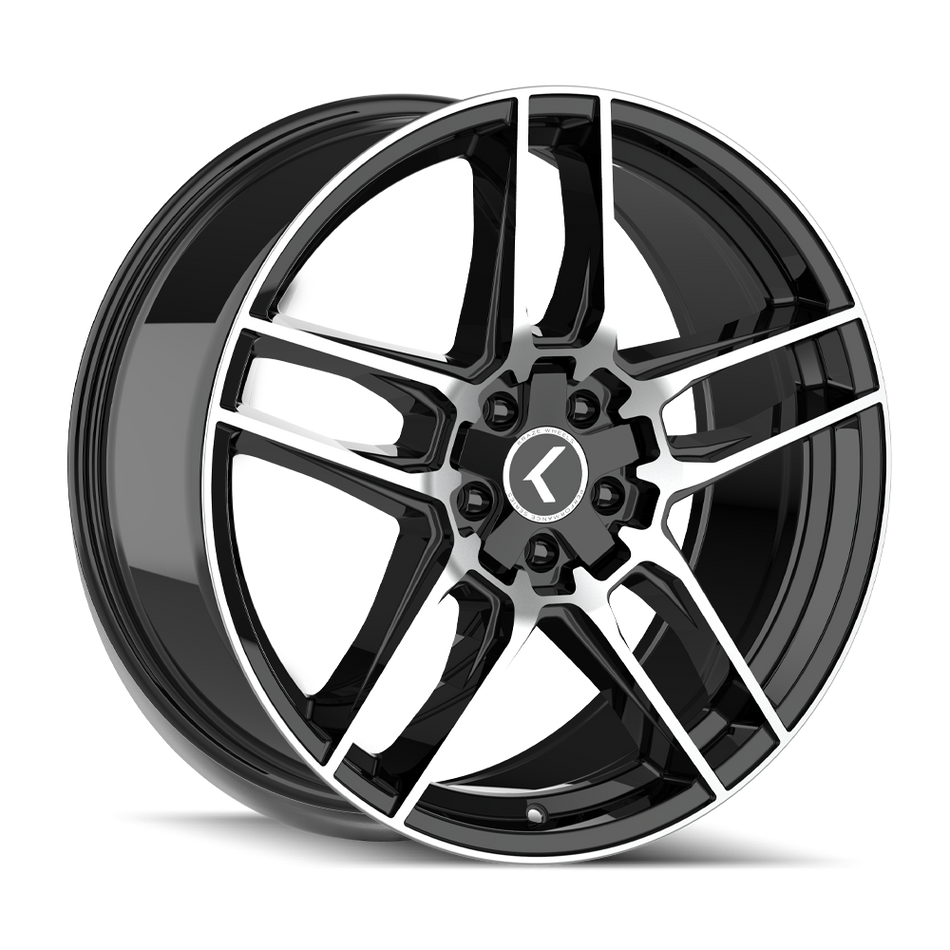 KRAZE CONVERGE KR197 BLACK MACHINED 19X8.5 5-108/5-114.3 35MM 72.6MM