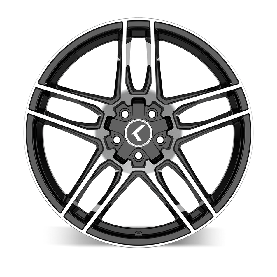 KRAZE CONVERGE KR197 BLACK MACHINED 19X8.5 5-108/5-114.3 35MM 72.6MM