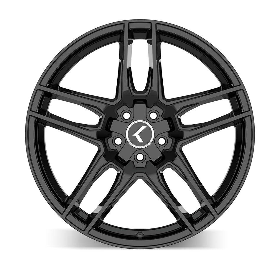 KRAZE CONVERGE KR197 GLOSS BLACK 18X8.5 5-108/5-114.3 35MM 72.6MM