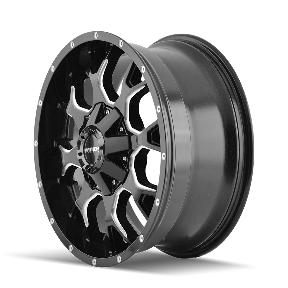 MAYHEM WARRIOR 8015 GLOSS BLACK MILLED 20X9 6-120/6-139.7 0MM 78.1MM