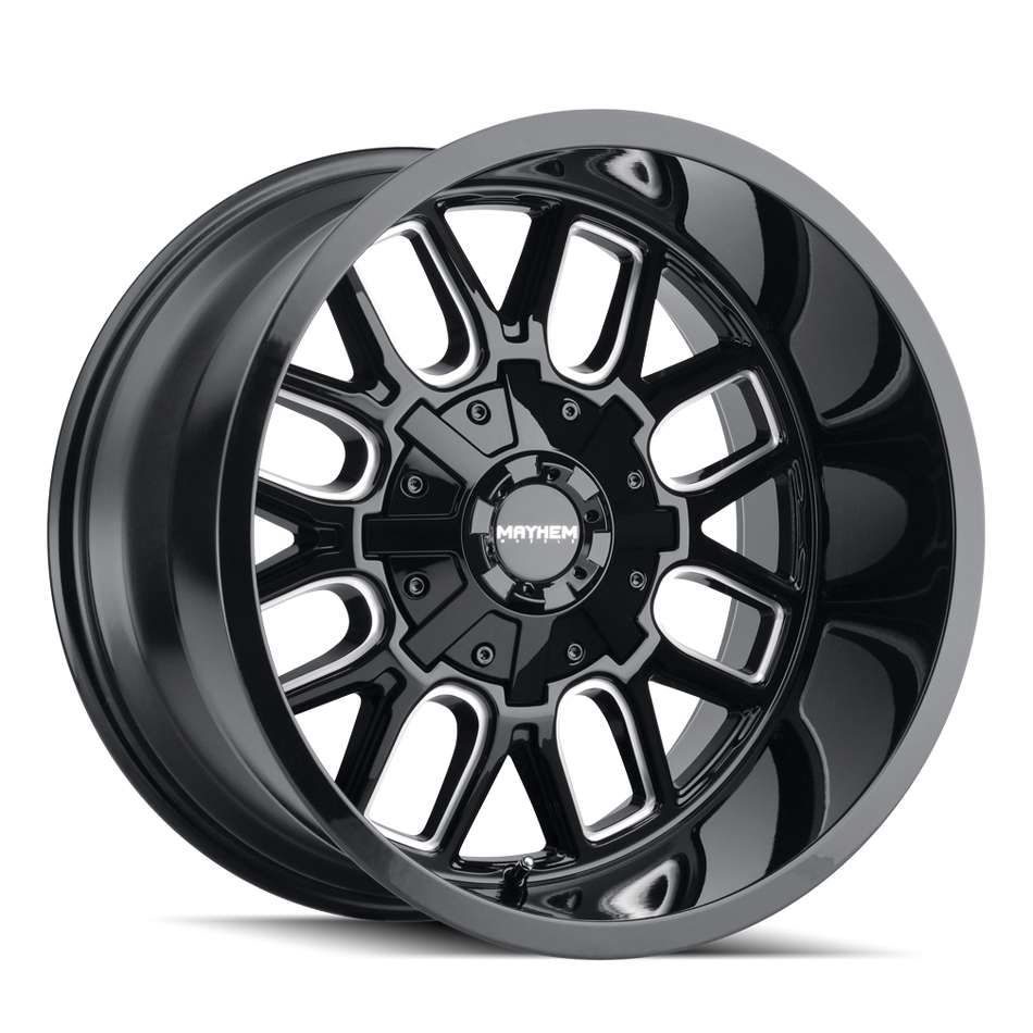 MAYHEM COGENT 8107 GLOSS BLACK MILLED 20X9 8-170 0MM 125.2MM