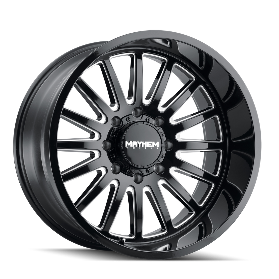 MAYHEM UTOPIA 8114 GLOSS BLACK MILLED 20X9 8-165.1 0MM 125.2MM