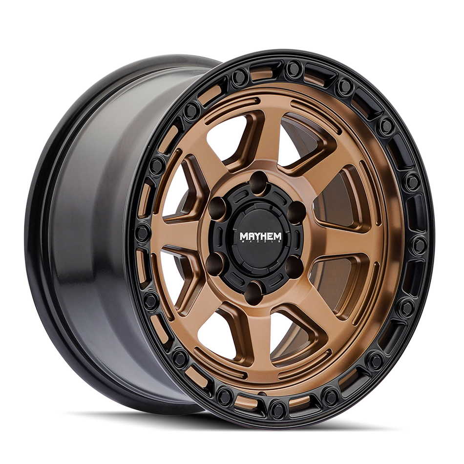 MAYHEM RIDGELINE 8306 SATIN BRONZE/BLACK LIP 17X8.5 6-139.7 25MM 106MM