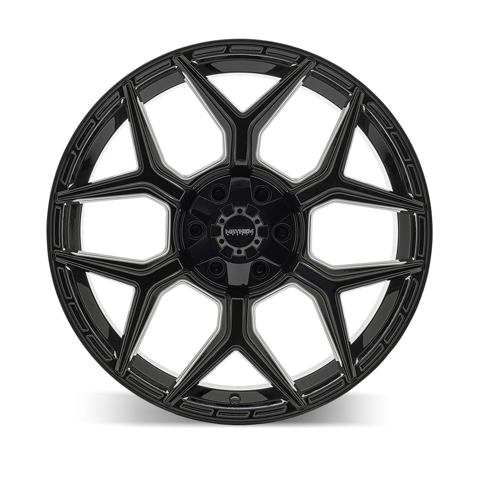 MAYHEM VANQUISH 8119 GLOSS BLACK MILLED 22X10 6-135/6-139.7 -19MM 106.1MM