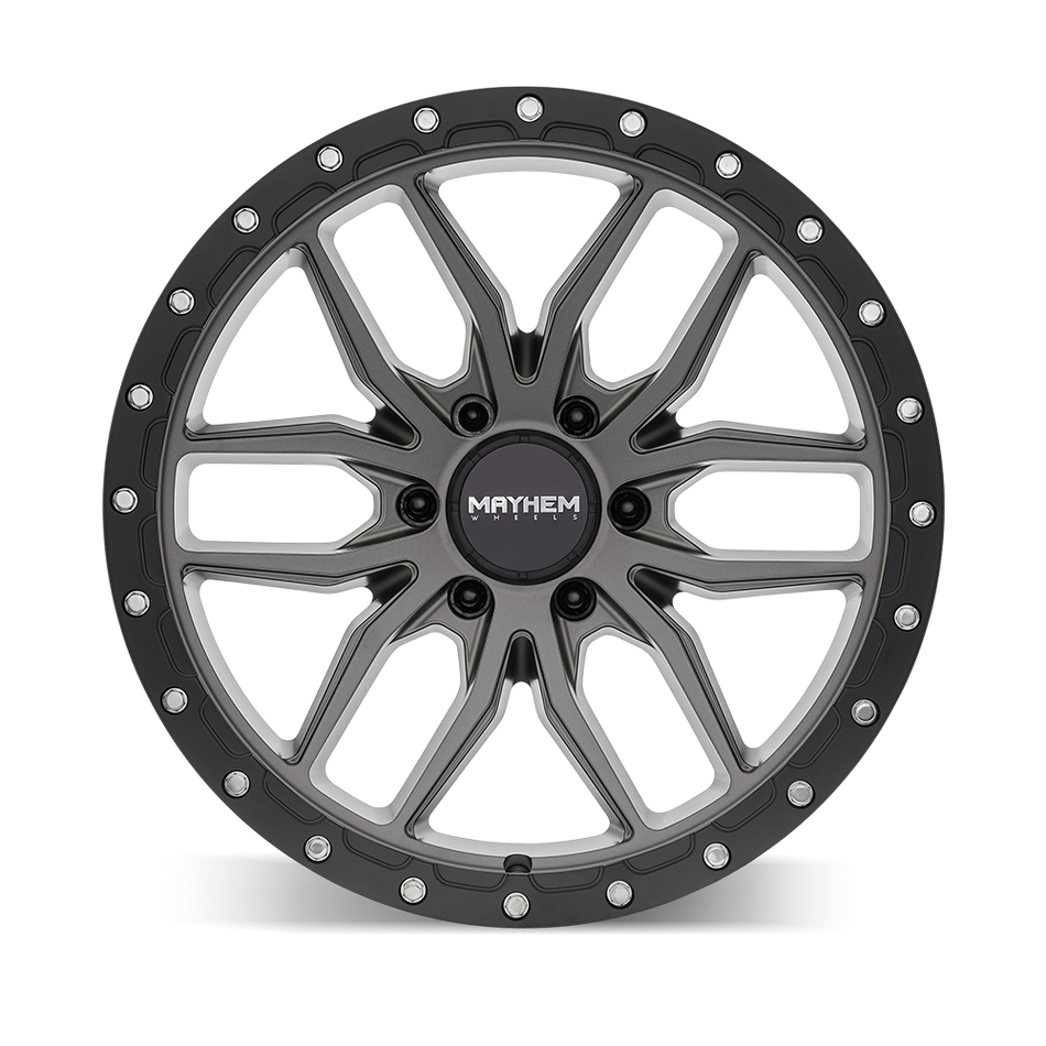 MAYHEM VECTOR 8310 MATTE GUNMETAL BLACK LIP 17X9 6-135 18MM 87.1MM