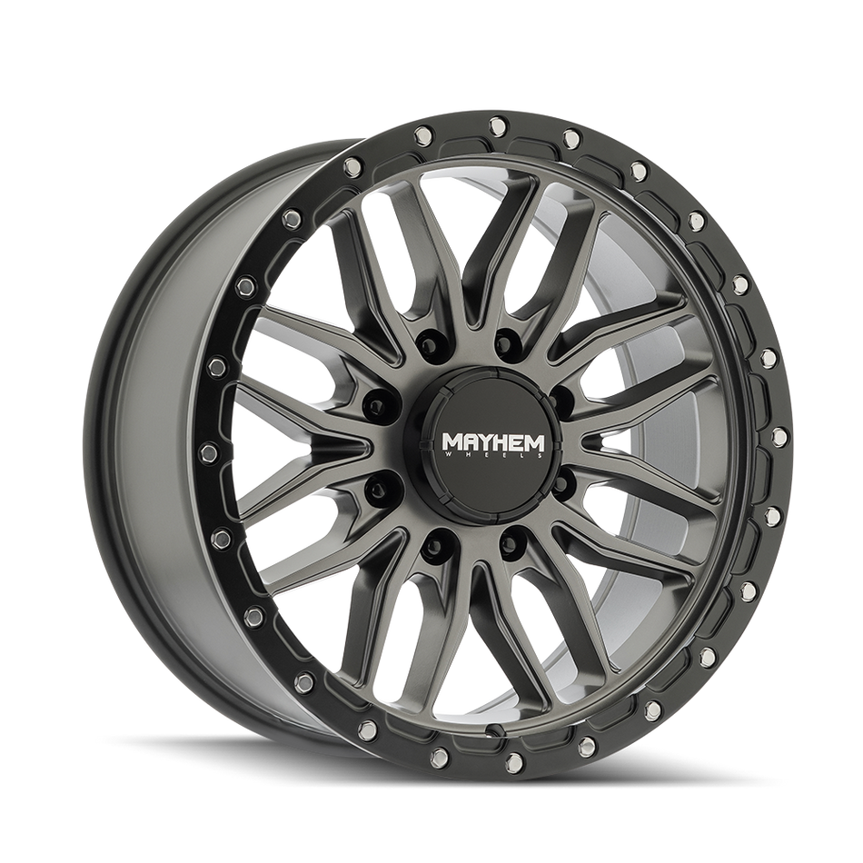 MAYHEM VECTOR 8310 MATTE GUNMETAL BLACK LIP 17X9 8-165.1 18MM 125.2MM