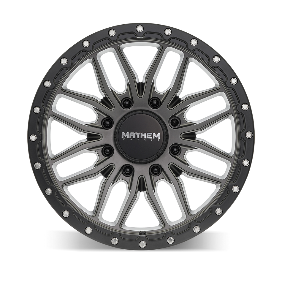 MAYHEM VECTOR 8310 MATTE GUNMETAL BLACK LIP 17X9 8-180 18MM 124.1MM