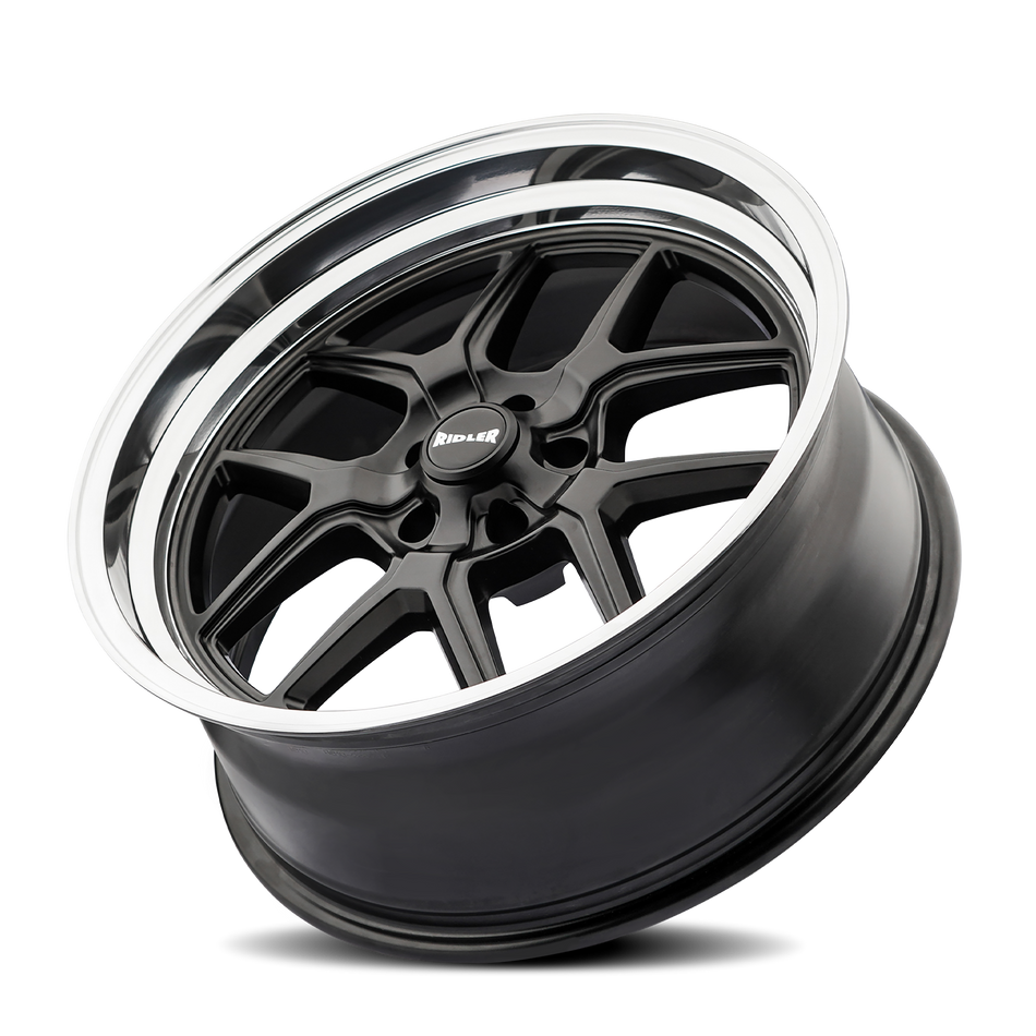 RIDLER 610 MATTE BLACK POLISHED 17X7 5-114.3 0MM 83.82MM