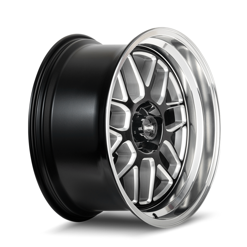 RIDLER 611 611 GLOSS BLACK MILLED WITH DIAMOND CUT LIP 20X8.5 5-114.3 0MM 83.82MM