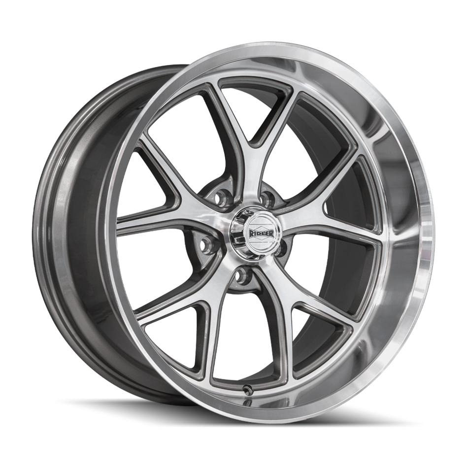 RIDLER 661 661 GLOSS GREY WITH DIAMOND CUT FACE AND LIP 20X10 5-120.65 0MM 83.82MM