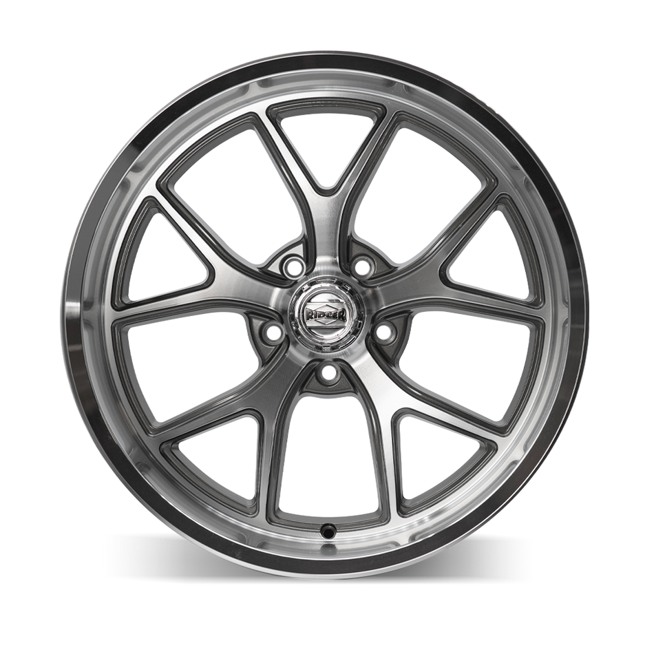 RIDLER 661 661 GLOSS GREY WITH DIAMOND CUT FACE AND LIP 20X8.5 5-127 0MM 83.82MM