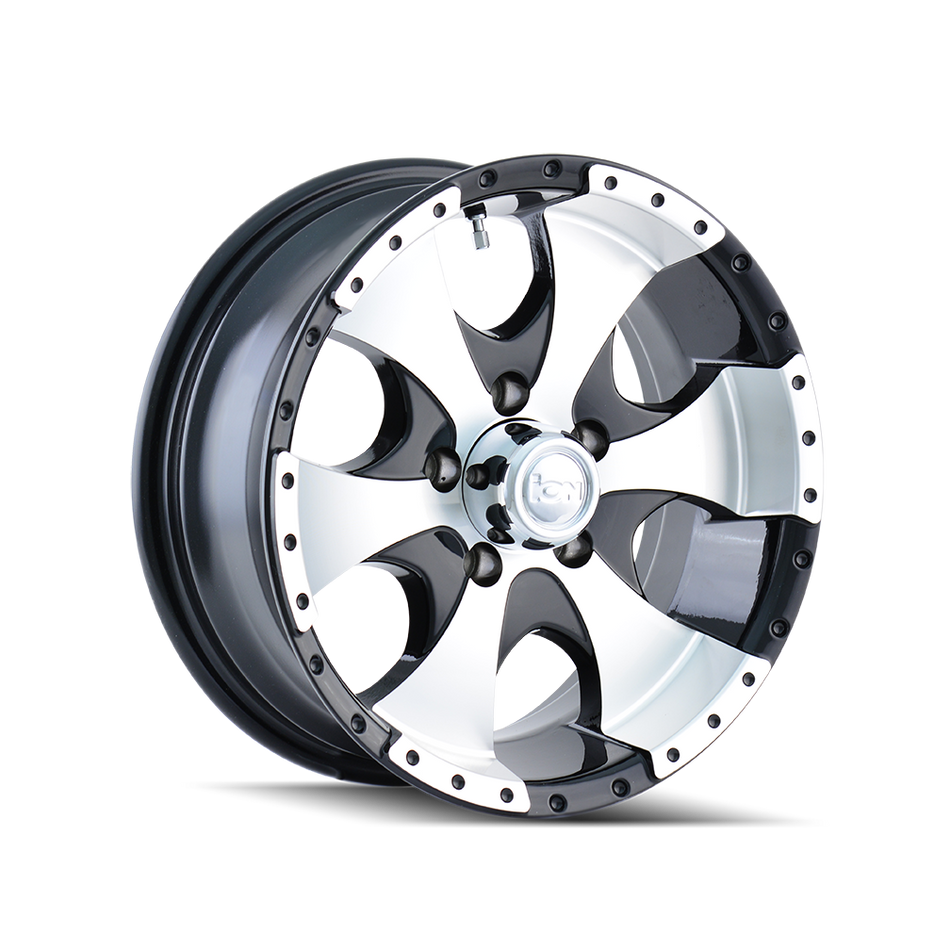ION TRAILERWHEELS 136 GLOSS BLACK MACHINED 14X6 5-114.3 0MM 83.82MM