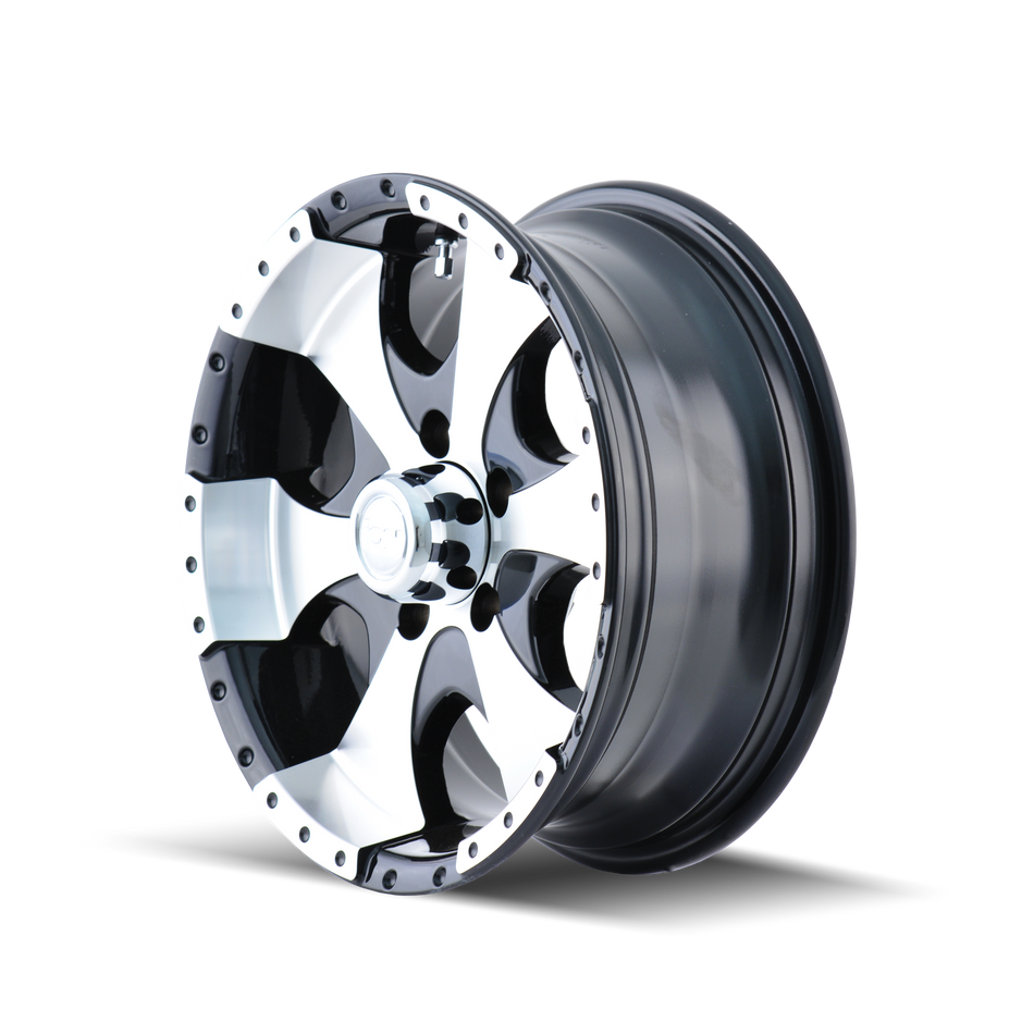 ION TRAILERWHEELS 136 GLOSS BLACK MACHINED 15X6 6-139.7 0MM 108MM